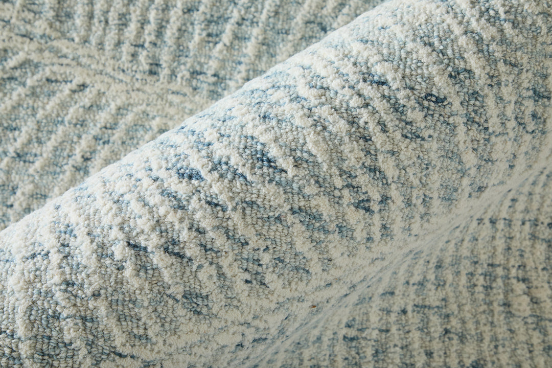 Rectangle/5' x 8'/Blue/Ivory