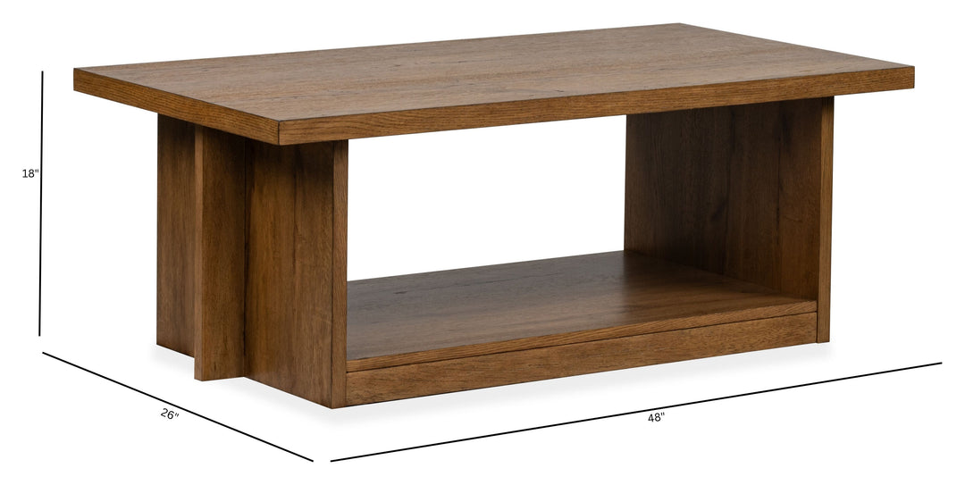 Marcel Brown Rectangular Cocktail Table - T6378-43