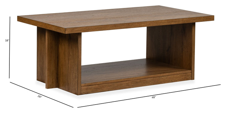 Marcel Brown Rectangular Cocktail Table - T6378-43