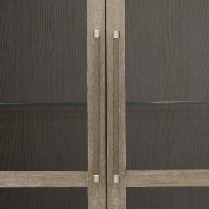 Anderson Park Moose Trail And Frontier Brown China Cabinet - P402300
