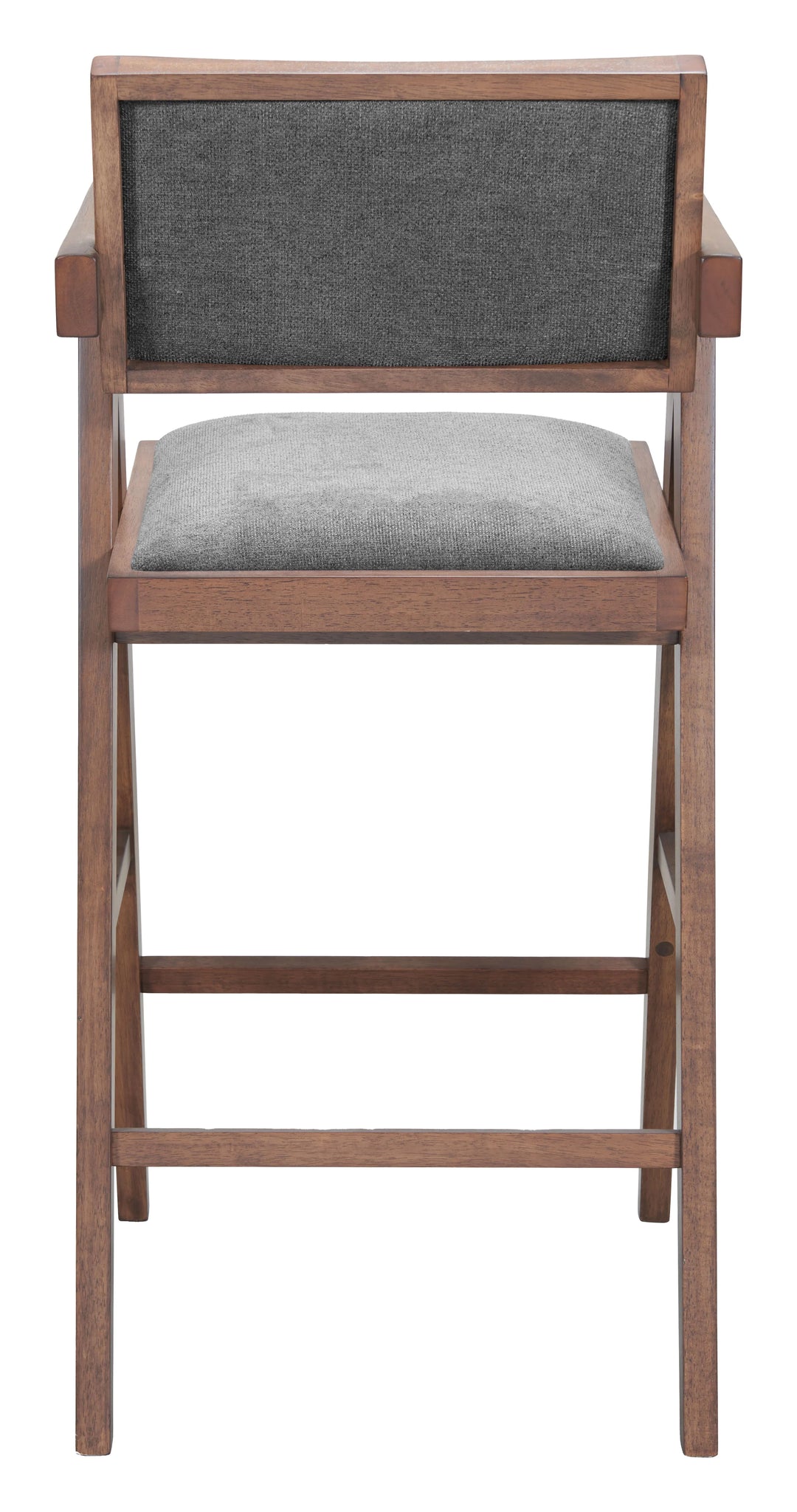 Delhi Barstool (Set of 2) Gray & Walnut - AmericanHomeFurniture