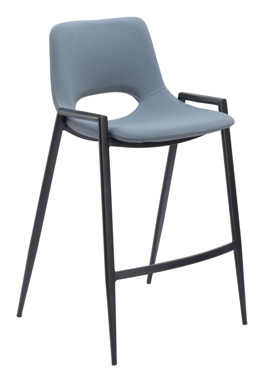 Zuo Desi Counter Stool (Set of 2) Azure Gray BAR STOOLS + COUNTER STOOLS