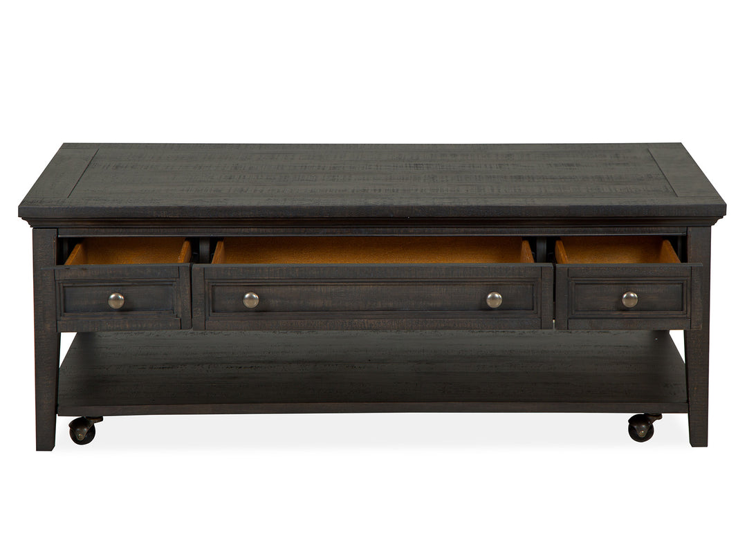 Westley Falls Graphite Rectangular Cocktail Table With Casters - T4399-43