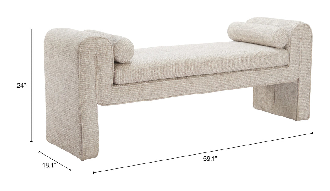 Astar Bench Beige - AmericanHomeFurniture
