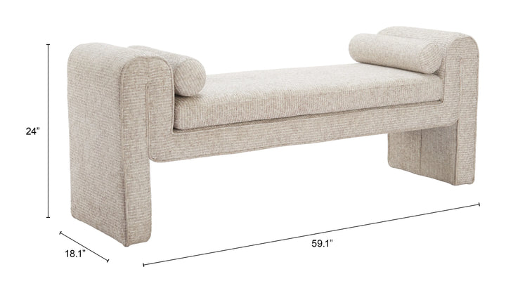 Astar Bench Beige - AmericanHomeFurniture