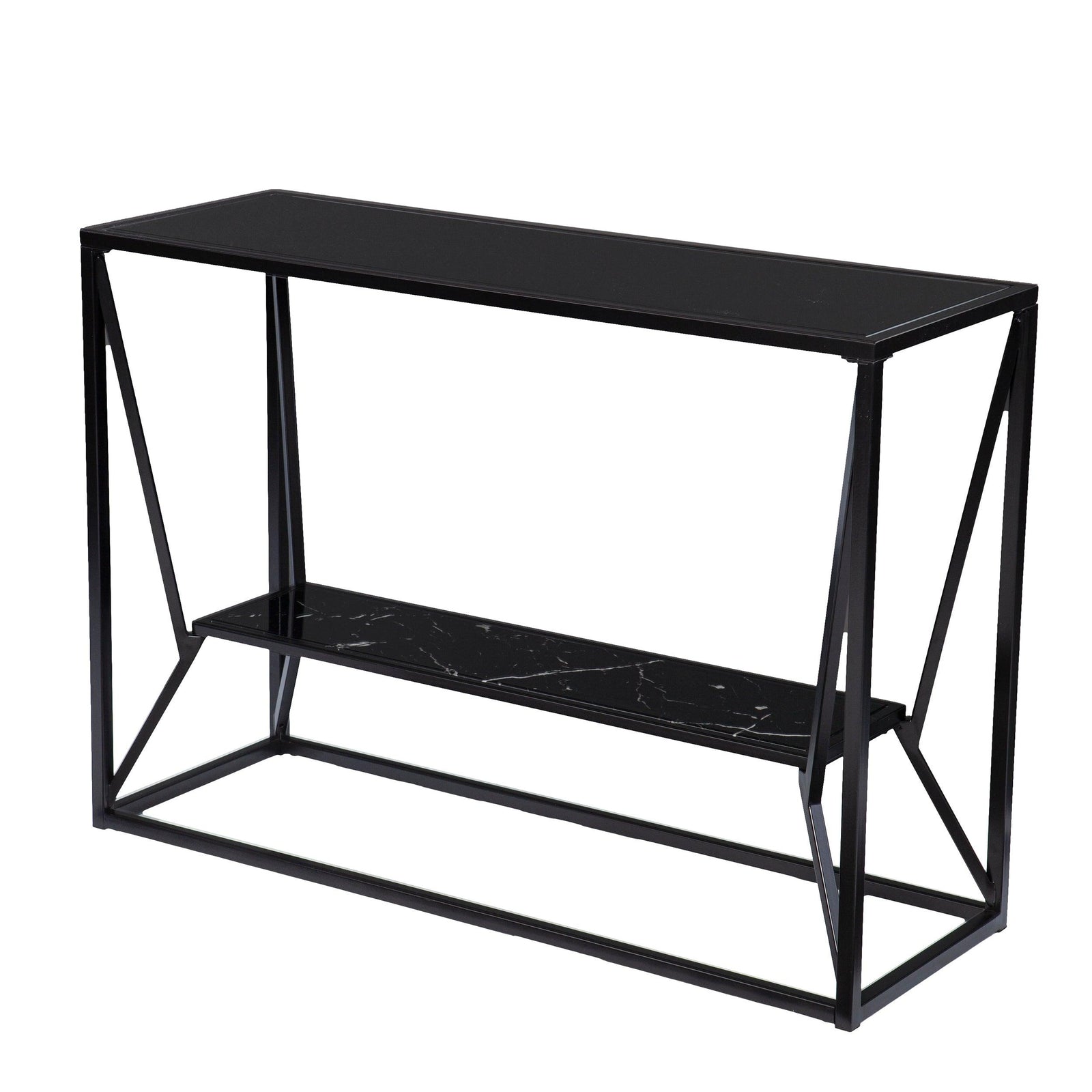 SEI Furniture Argall Long Glass-Top Console Table CONSOLE TABLES