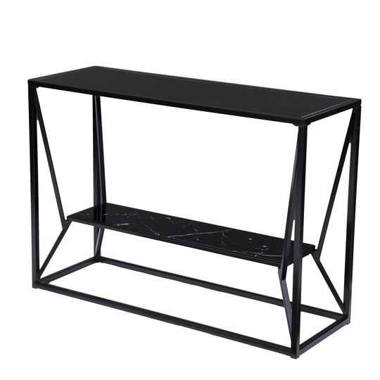 SEI Furniture Argall Long Glass-Top Console Table CONSOLE TABLES