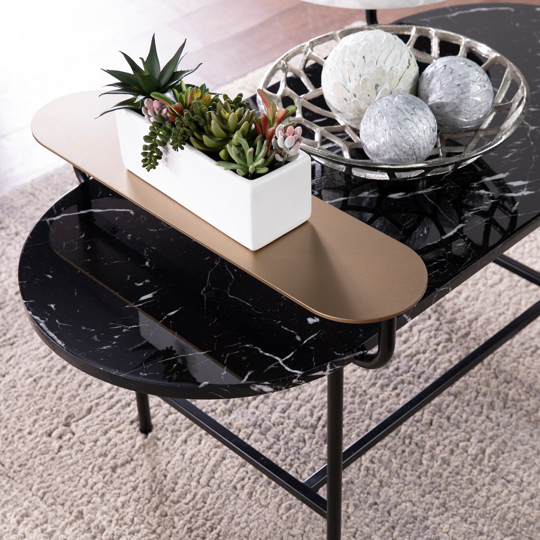American Home Furniture | SEI Furniture - Arcklid Faux Marble Cocktail Table w/ Storage