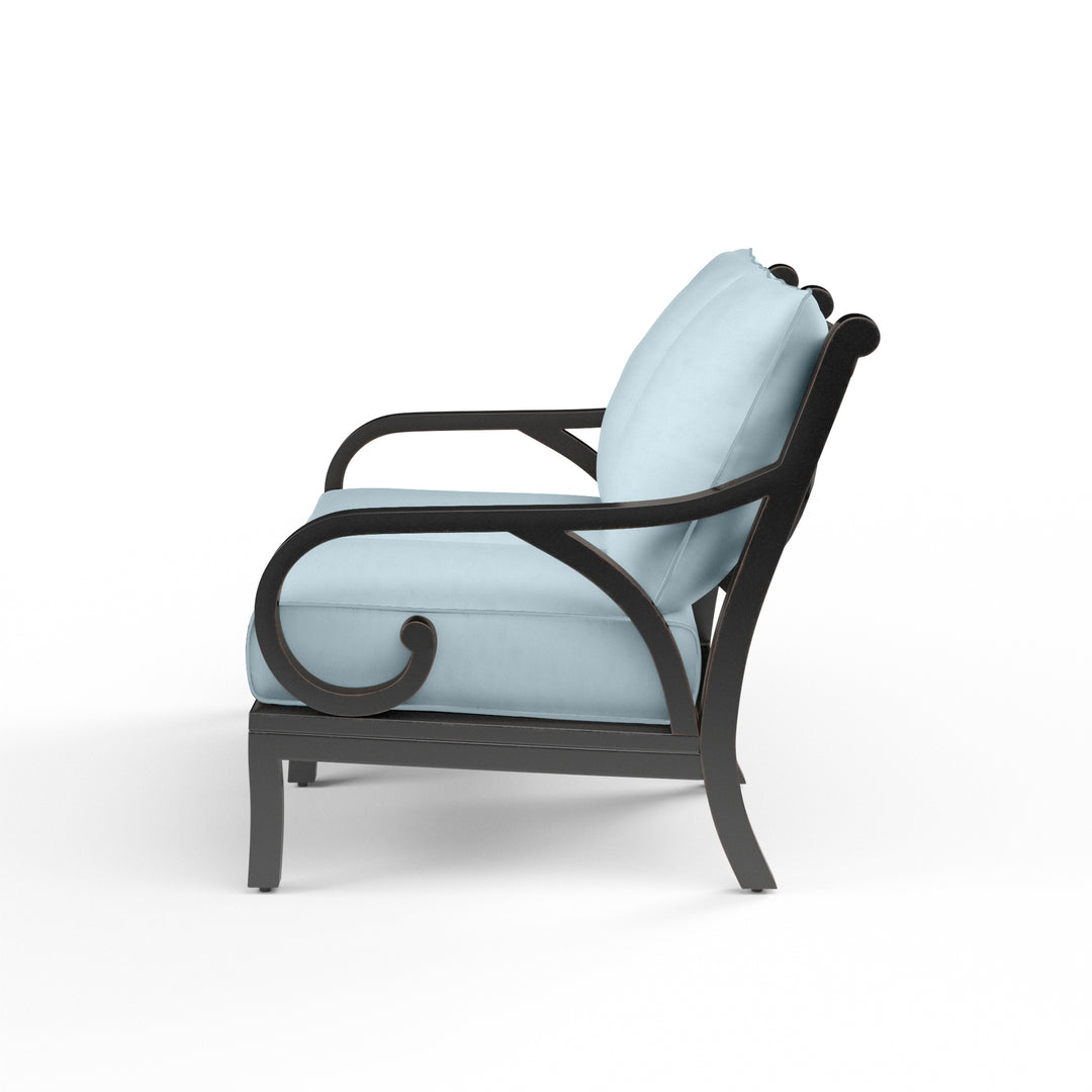Monterey Loveseat in Canvas Skyline w/ Self Welt