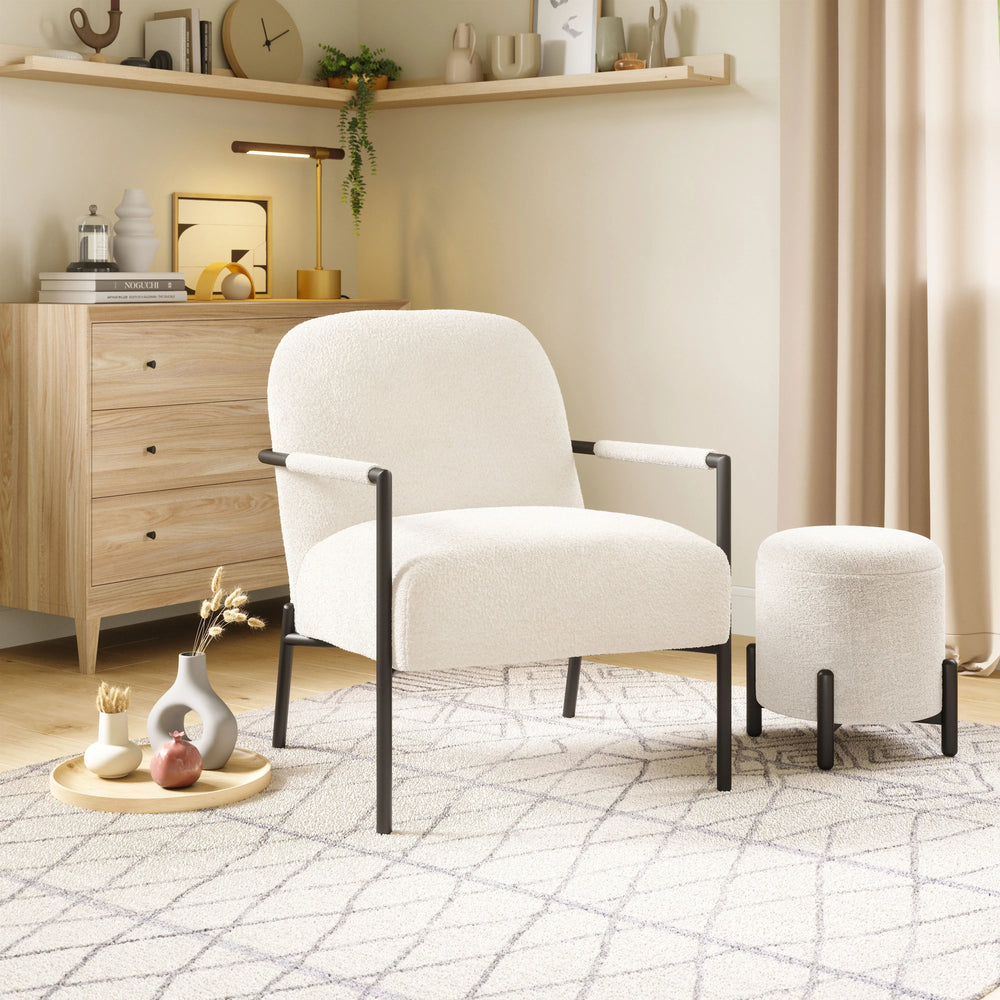 Chicago Accent Chair Ivory - AmericanHomeFurniture