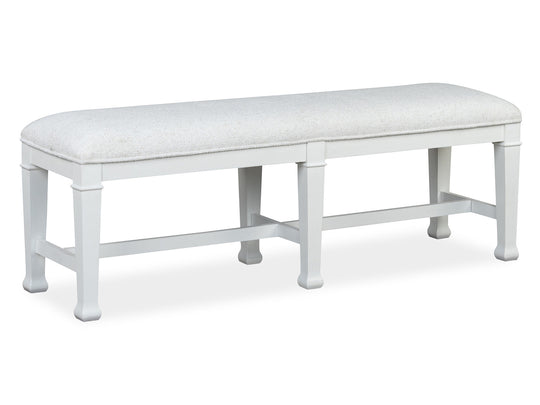Kingston Whisper White And Cerused Nutmeg Bench - D6407-68