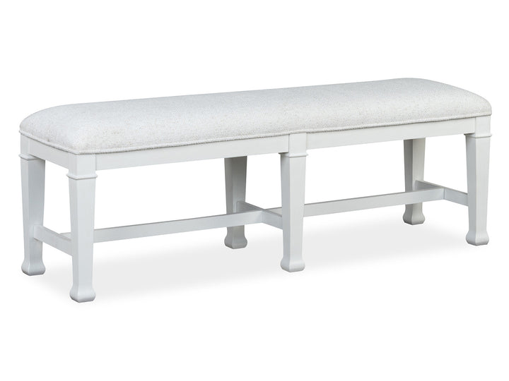 Kingston Whisper White And Cerused Nutmeg Bench - D6407-68