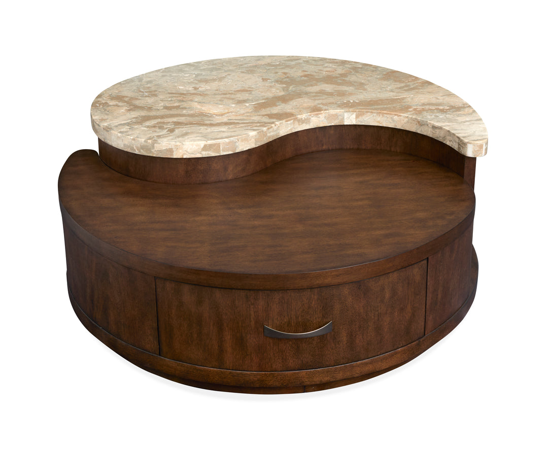 Mcpherson Burnt Umber Round Cocktail Table With Casters - T6351-45