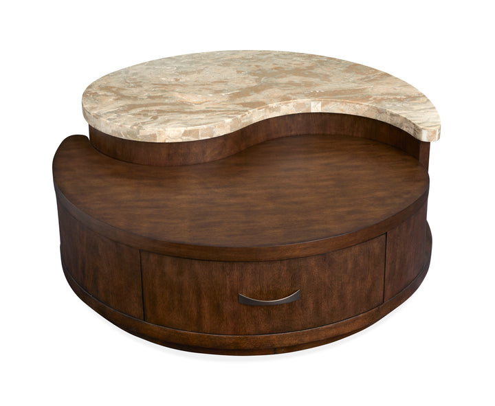 Mcpherson Burnt Umber Round Cocktail Table With Casters - T6351-45
