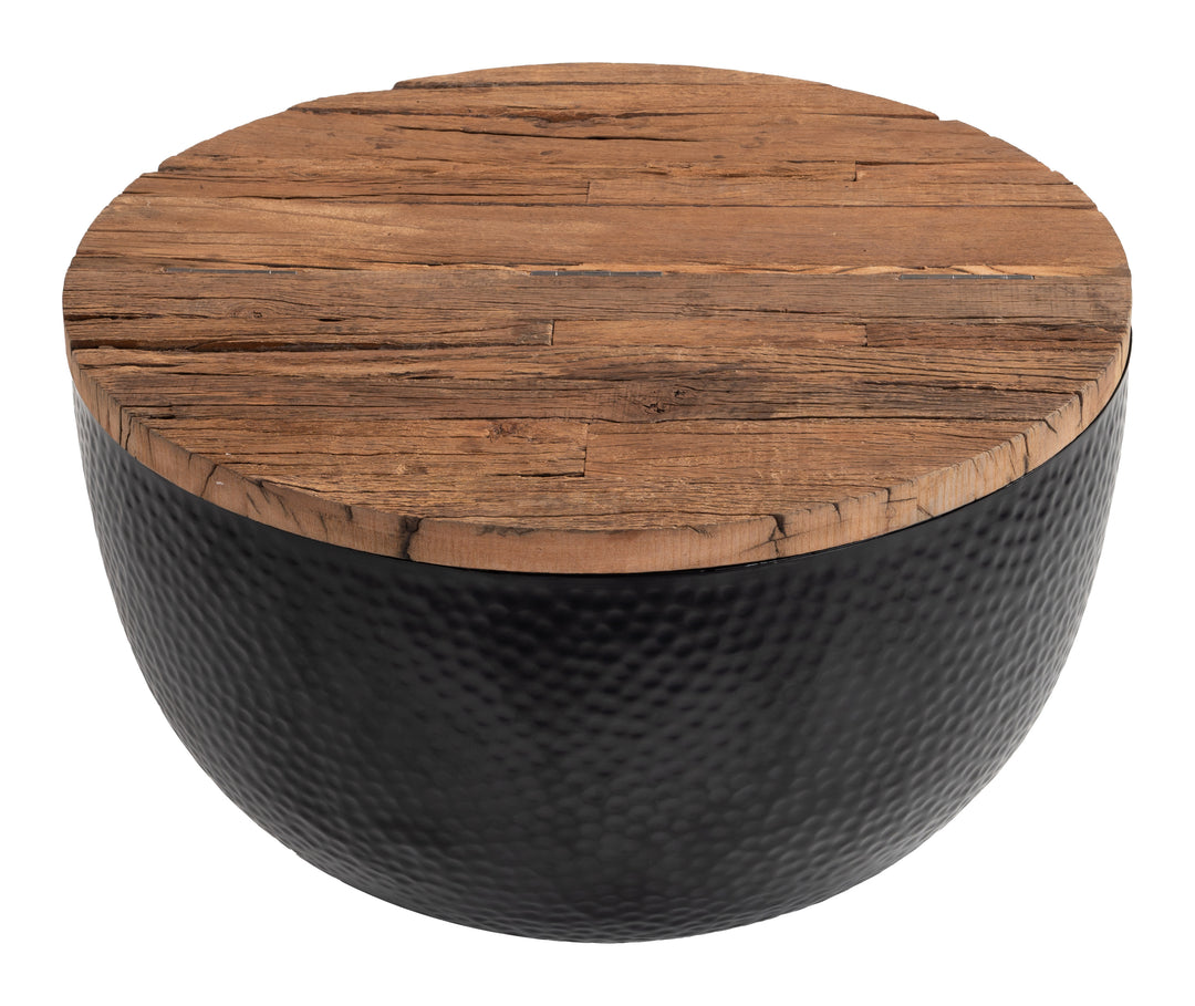 Duskan Storage Coffee Table Natural & Black