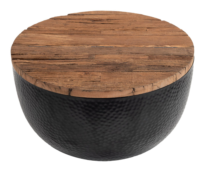 Duskan Storage Coffee Table Natural & Black