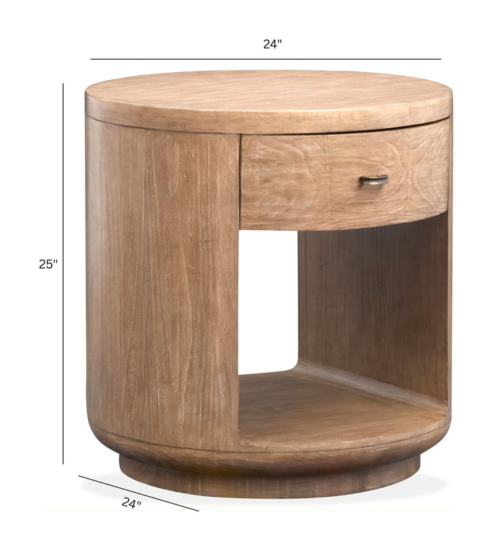 Sanford Chateau Brown Round End Table - T6318-05