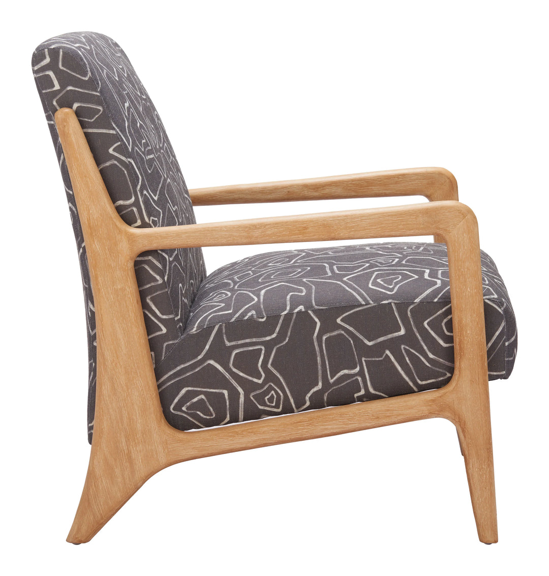 Runa Accent Chair Gray & Natural - AmericanHomeFurniture