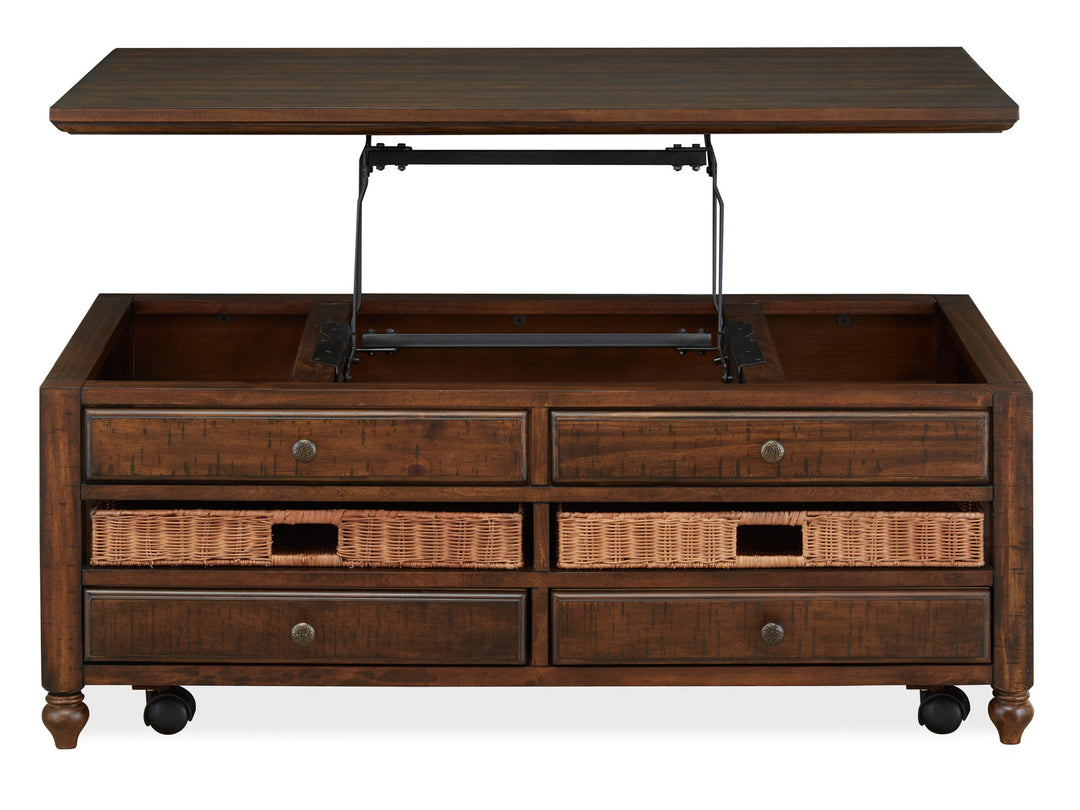 Cottage Lane Coffee Rectangular Lift Top Cocktail Table - T3521-50