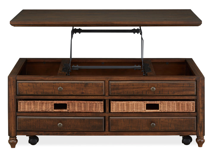 Cottage Lane Coffee Rectangular Lift Top Cocktail Table - T3521-50
