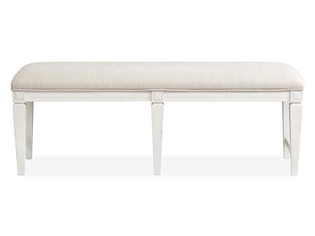 Willowbrook Egg Shell White Upholstered Bench - D5324-68
