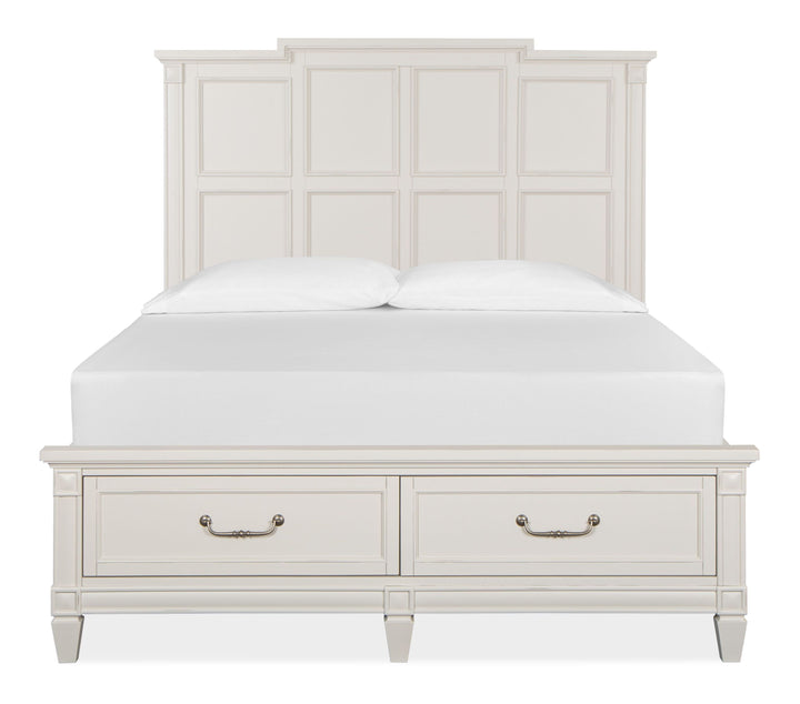 Willowbrook Egg Shell White Queen Panel Storage Bed - B5324-54A