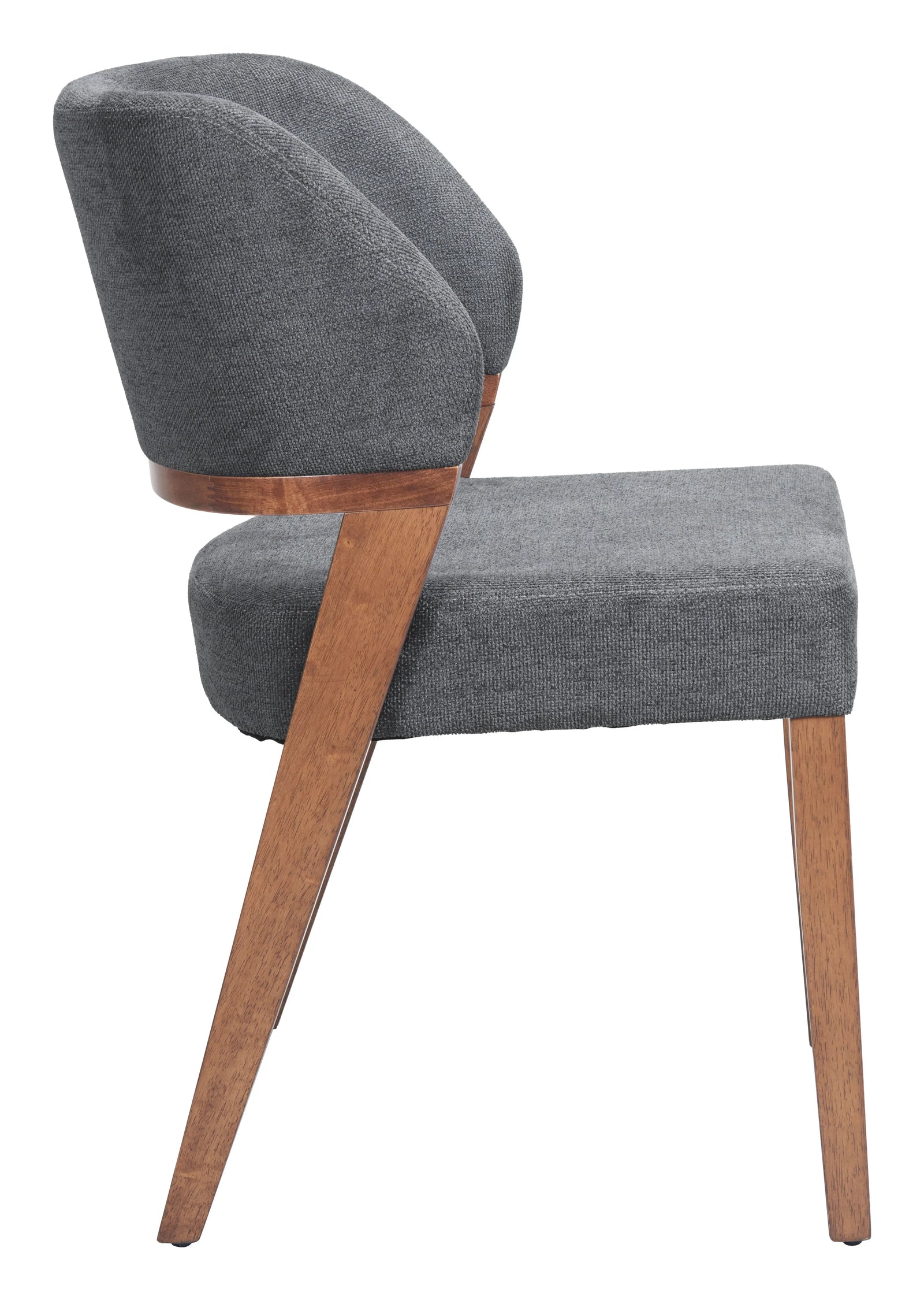 Zuo Sunobu Dining Chair (Set of 2) Azure Gray & Walnut DINING CHAIRS