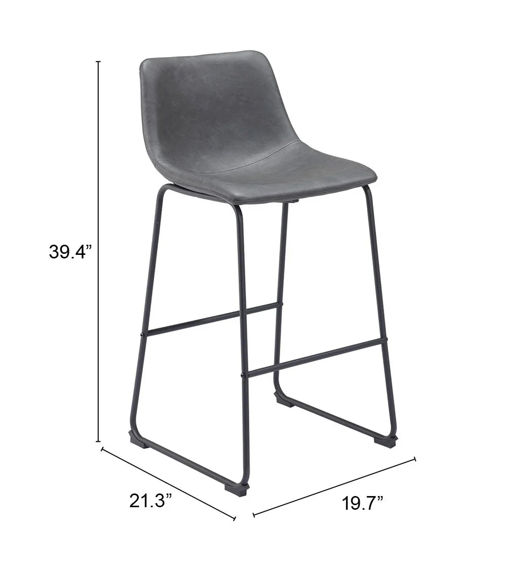 Smart Barstool (Set of 2) Charcoal - AmericanHomeFurniture