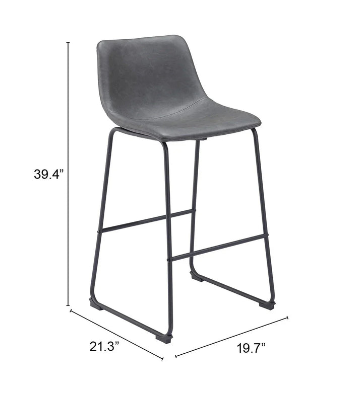 Smart Barstool (Set of 2) Charcoal - AmericanHomeFurniture