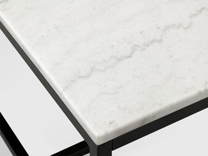 Torin White Marble And Matte Black Rectangular Cocktail Table - T5759-43