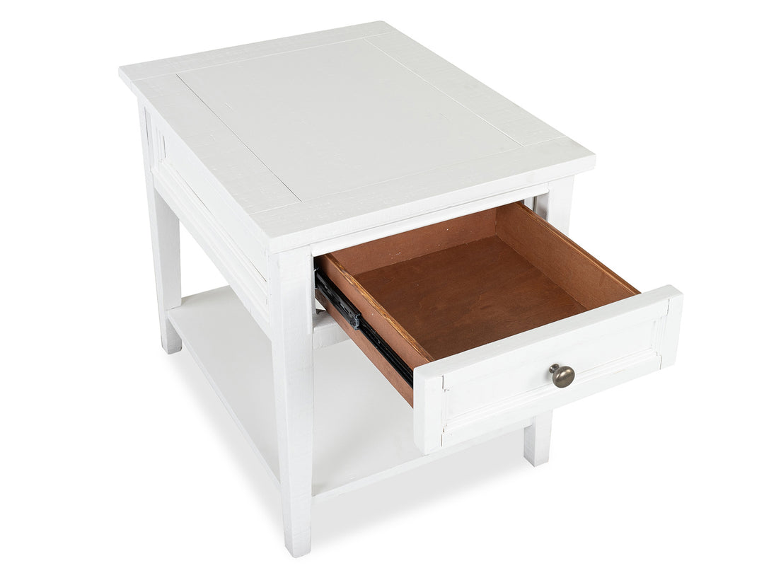 Heron Cove Chalk White Rectangular End Table - T4400-03