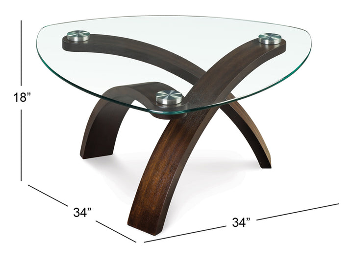 Allure Hazelnut Pie Shaped Cocktail Table - T1396-65