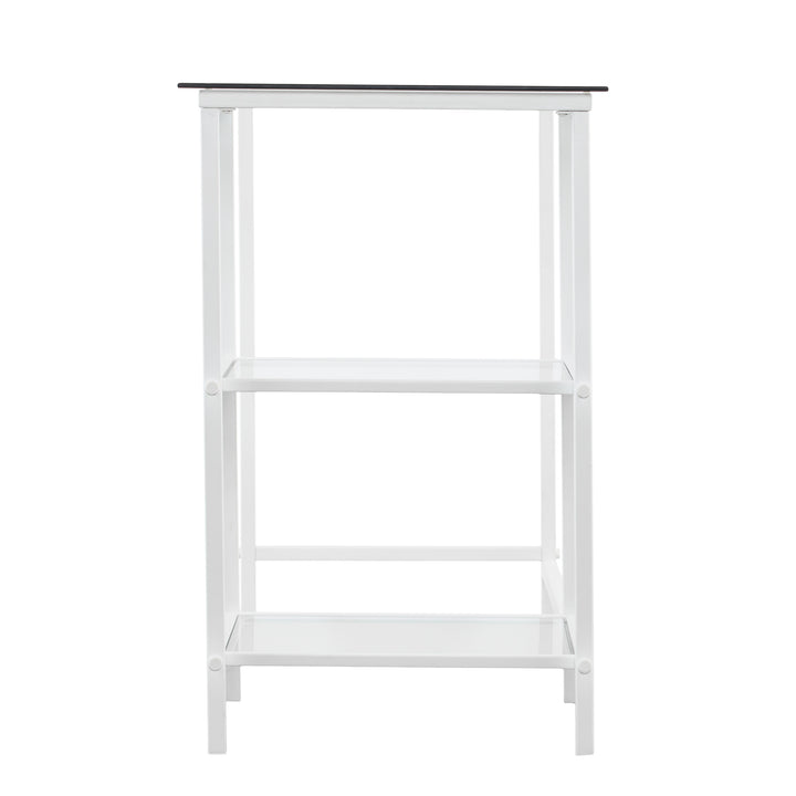 American Home Furniture | SEI Furniture - Layton Metal/Glass Student Desk - White