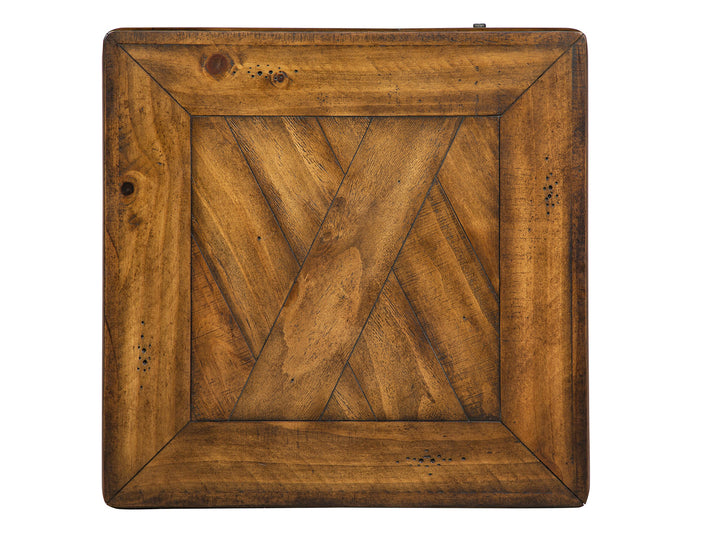 Chesterfield Farmhouse Timber Chairside End Table - T4717-10