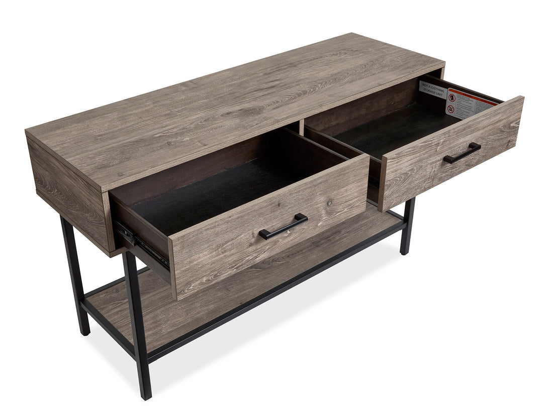 Fenwick Whitetail Brown And Smoke Glass Rectangular Sofa Table - T5962-73