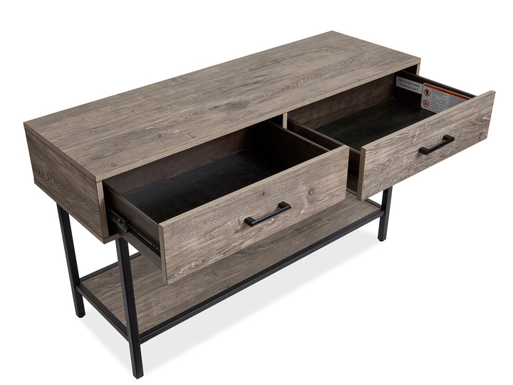 Fenwick Whitetail Brown And Smoke Glass Rectangular Sofa Table - T5962-73
