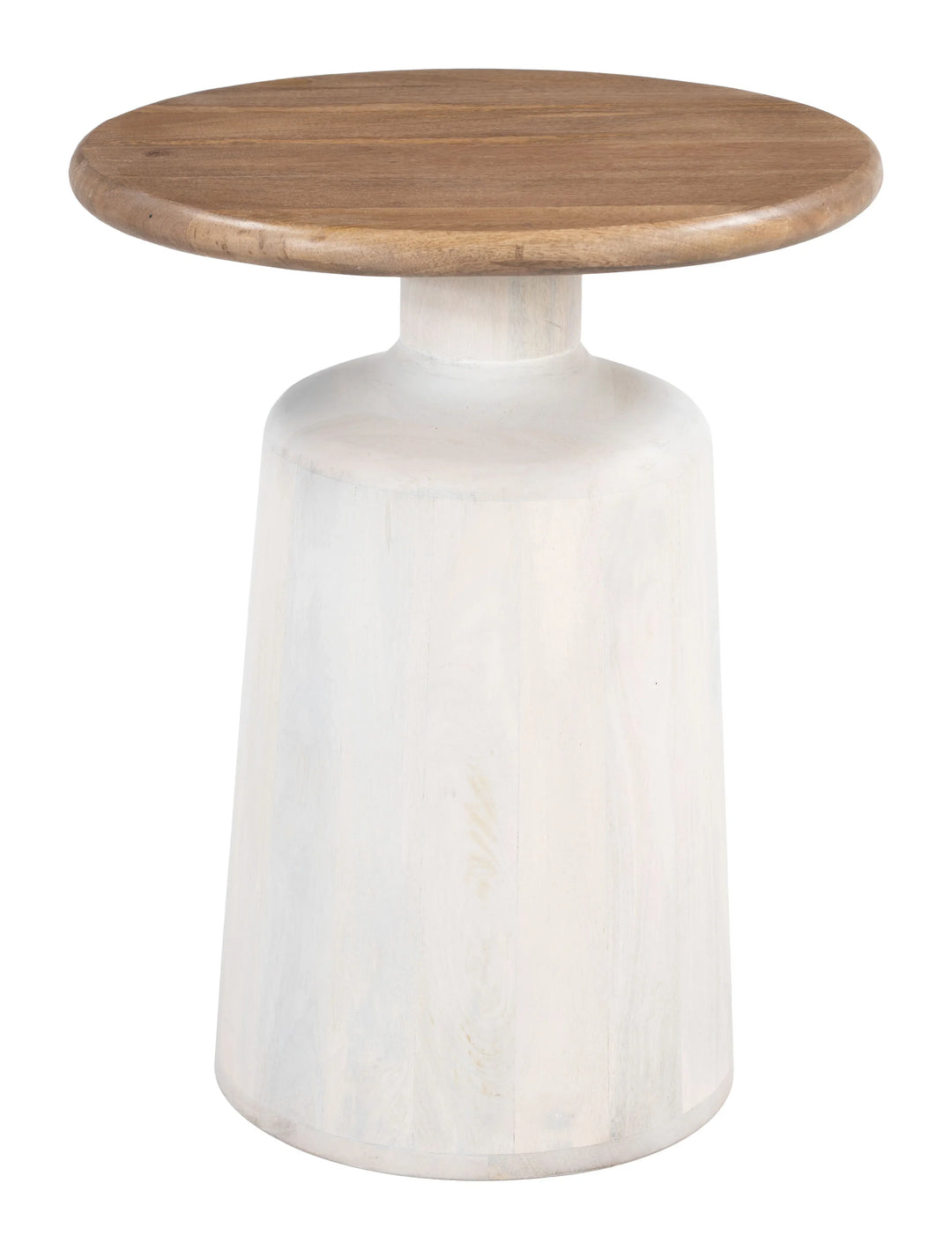 Goblet Side Table Brown & White - AmericanHomeFurniture