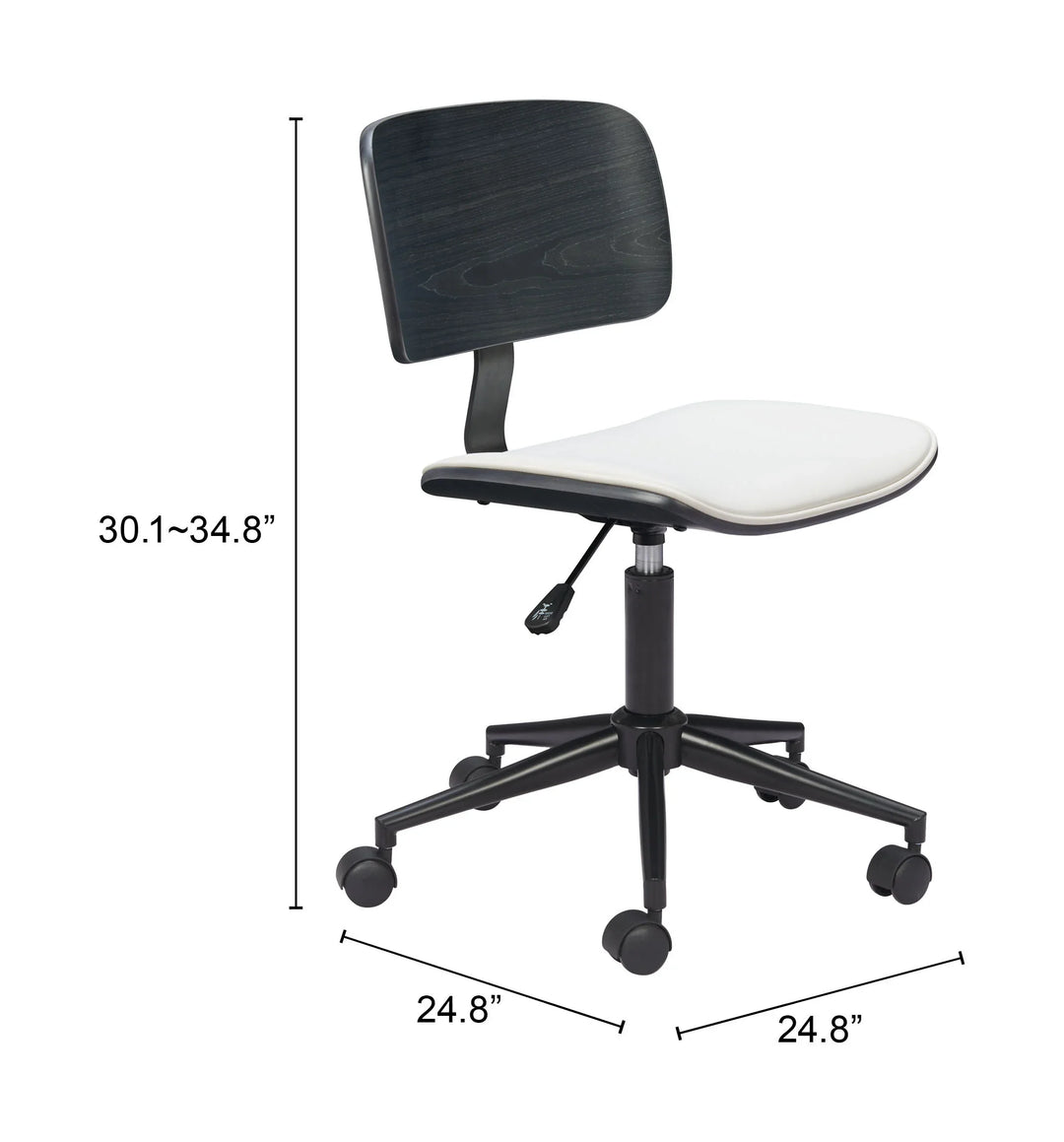 Duravel Office Chair White & Black - AmericanHomeFurniture