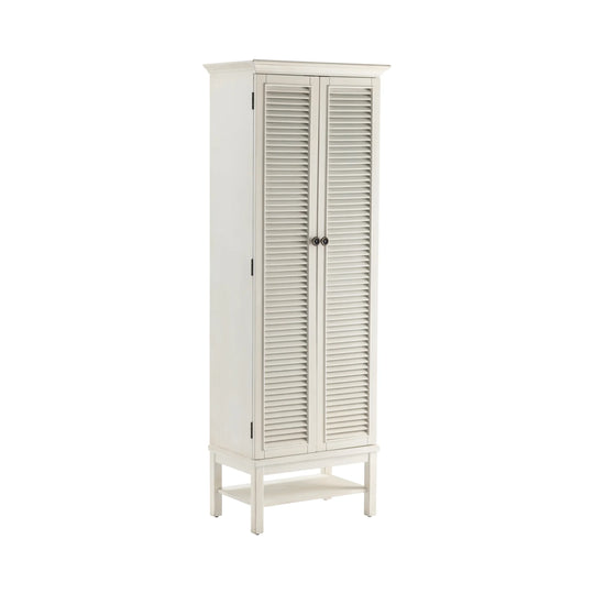 Crestview Collection Tall White Shutter Door Cabinet CABINETS