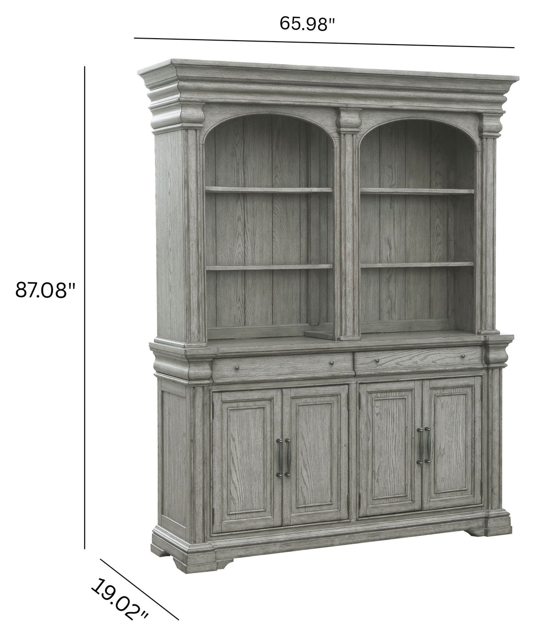 Madison Ridge Bluff Grey Server With Hutch - P091-DR-K5