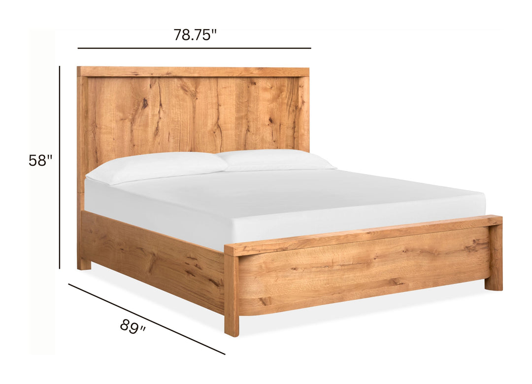 Laramie Honey Wheat King Panel Bed - B6433-64
