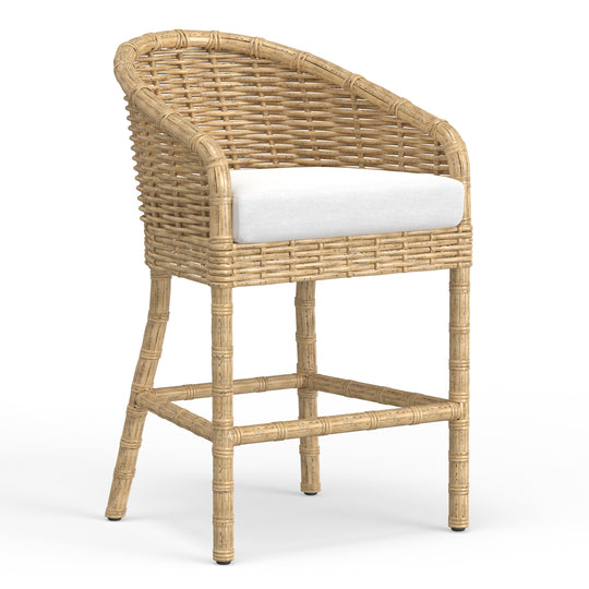 Playa Barstool in Soothe Pearl w/ Flange Welt