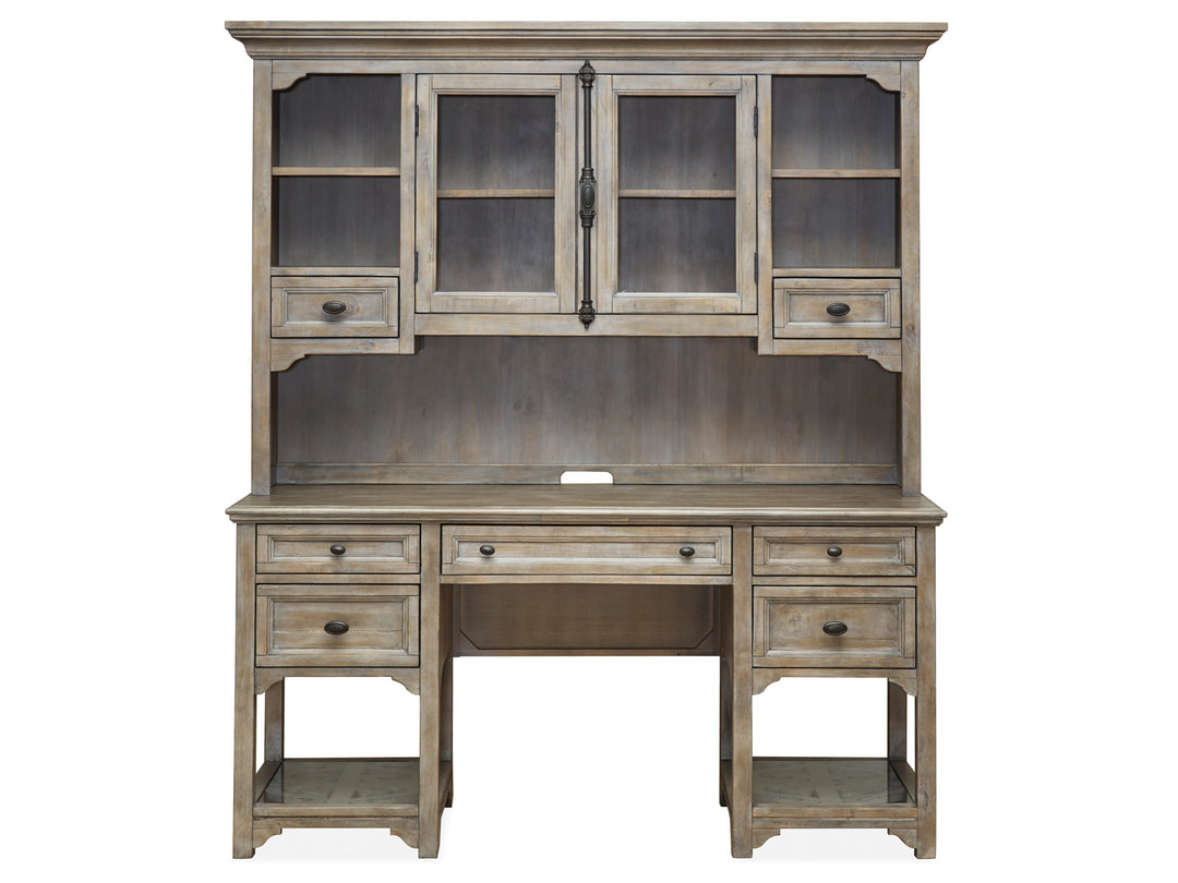 Tinley Park Dove Tail Grey Desk With Hutch - H4646-05