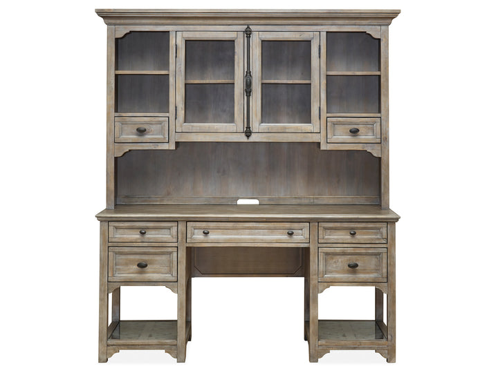 Tinley Park Dove Tail Grey Desk With Hutch - H4646-05