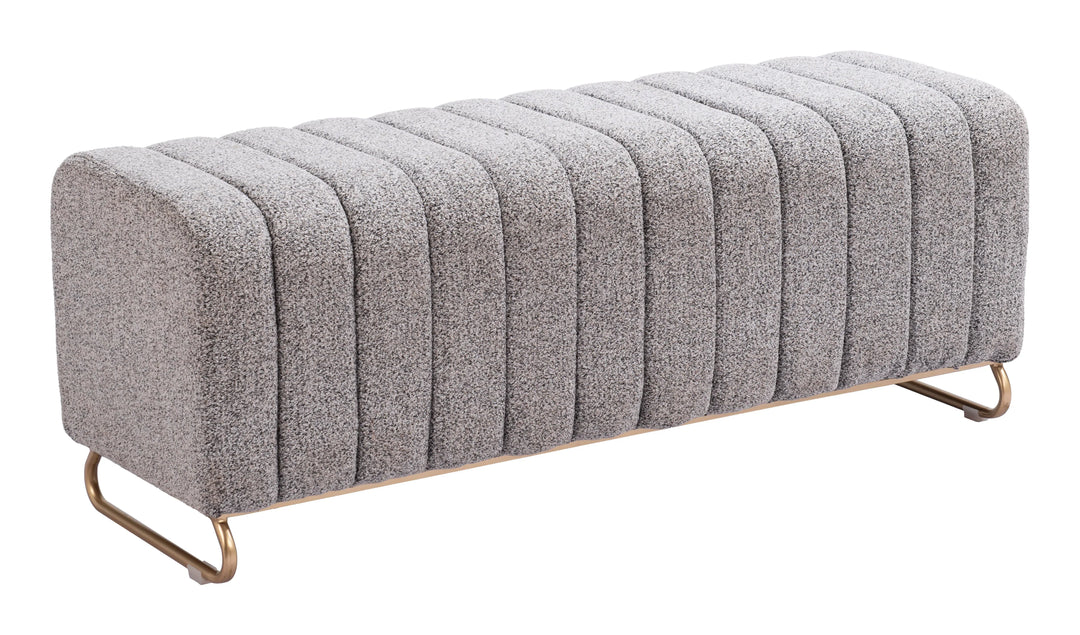 Pender Bench Stone Gray - AmericanHomeFurniture