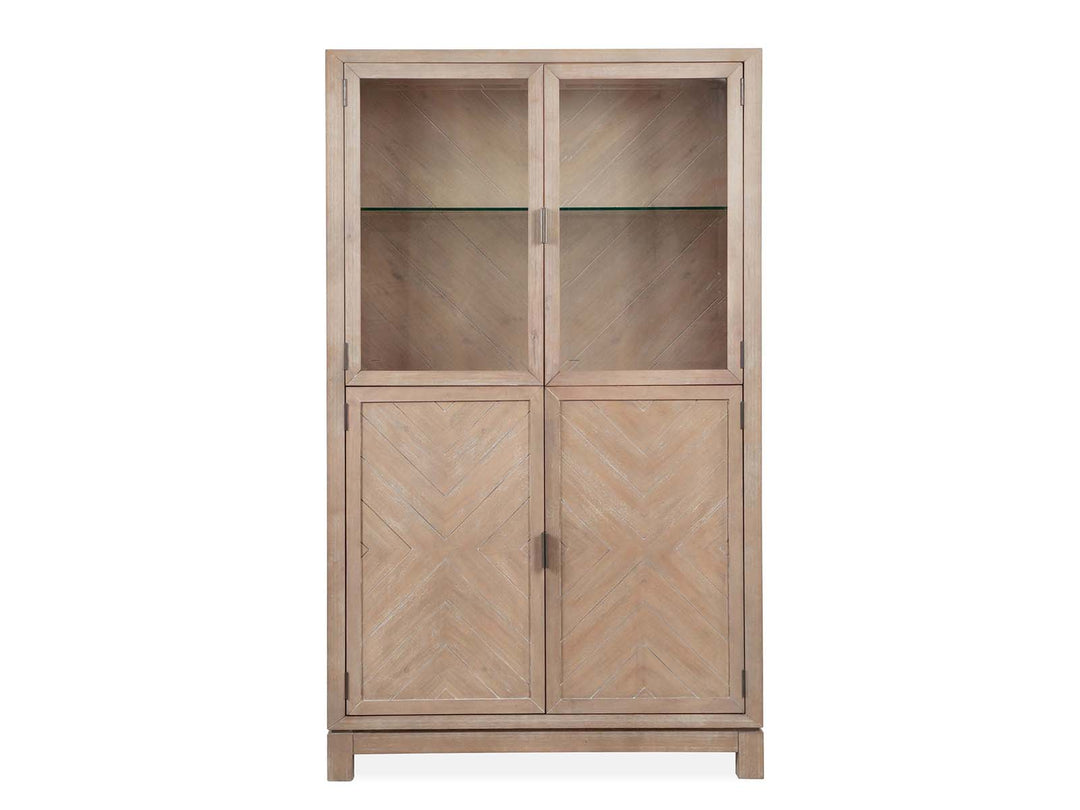Ainsley Cerused Khaki Display Cabinet - D5333-08