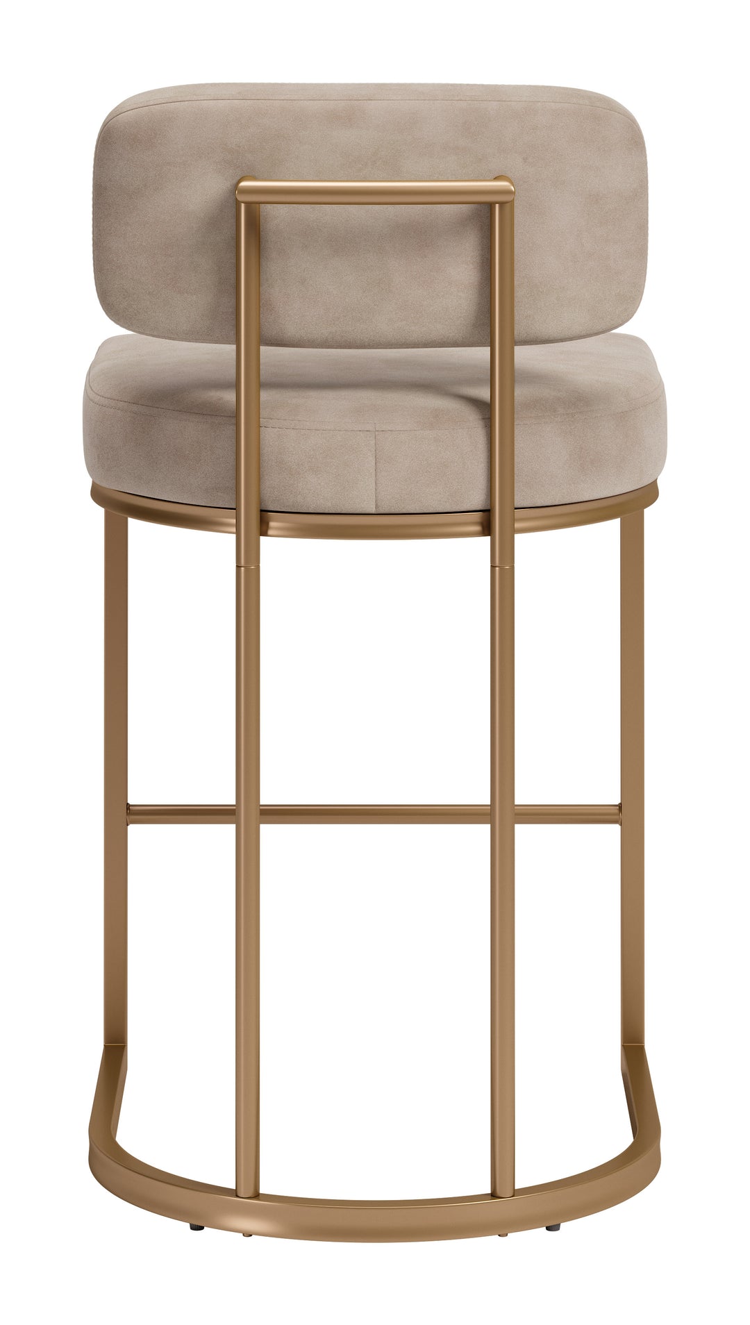 Velar Counter Stool (Set of 2) Beige & Bronze