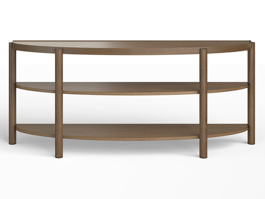 Hadleigh Brown Honey Demilune Sofa Table - T5558-75