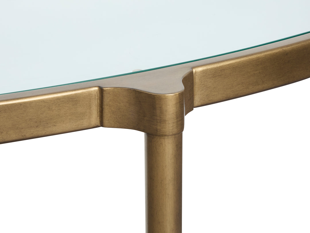 Cassidy Aged Brass And Volakas Classic Round Accent Table - T6357-35