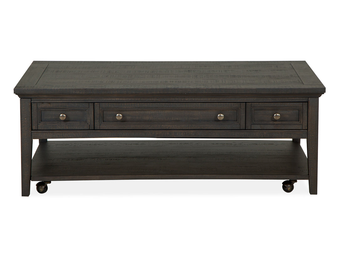 Westley Falls Graphite Rectangular Cocktail Table With Casters - T4399-43